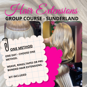 hair extensions group course practical session